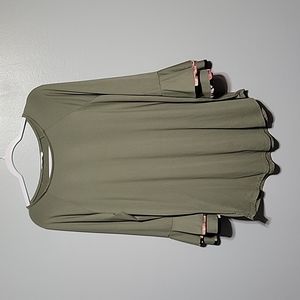 Reborn J womens Olive green shirt - size L